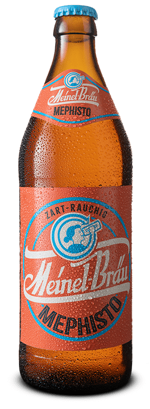 Eine Euro-Bierflasche 500 ml mit einem roten Etikett.